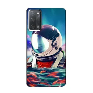 Силиконовый Чехол с принтом "Космонавты" на OPPO A55 (Космонавт в воде)