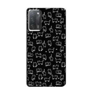 Чехол на тематику: Коты для OPPO A55 (Котики на черном)