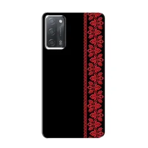 Силиконовый Чехол на OPPO A55 (Красная Вышиванка)