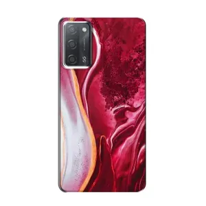 Чехол с рисунком «Красный мрамор» для OPPO A55