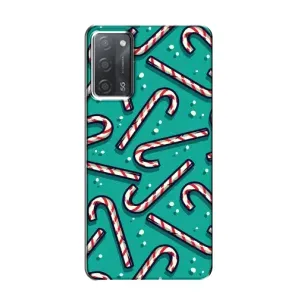 Силиконовый бампер на рождество для OPPO A55 (Леденцы)