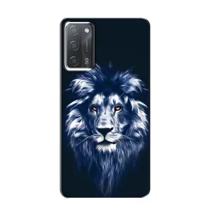 Чехол с картинкой на OPPO A55 (Лев - синий)