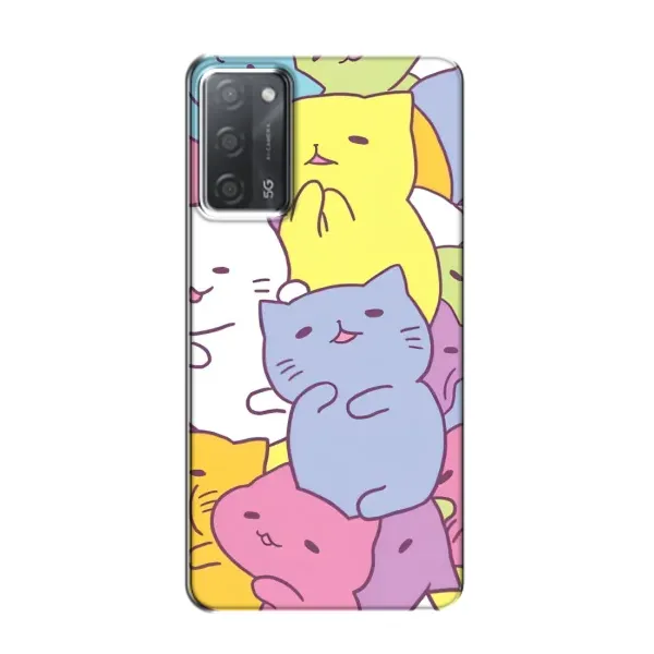Чехол с рисунком «Милые котики» для OPPO A55