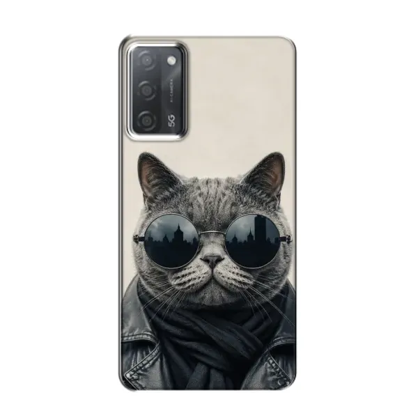 Чехол с рисунком «Модный кот» для OPPO A55 Чехол с рисунком «Модный кот» для OPPO A55