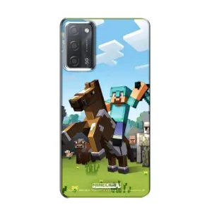Чохли для OPPO A55 (Персонажі МайнКрафт) (На коні)