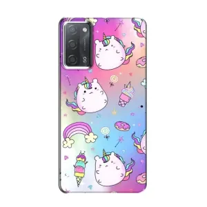 Чехол Unicorn на OPPO A55 (Радуга и Единорог)