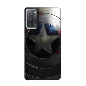 Чехол с Щитом Капитана Америки на OPPO A55 (Ретро Щит Капитана)