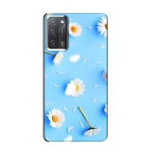 Чохол з Квітами для OPPO A55 (ромашки на блакитному)