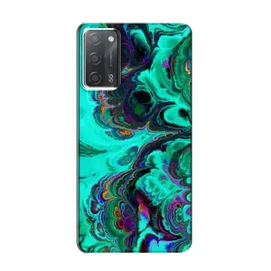 Чехол с рисунком «Салатный мрамор» для OPPO A55