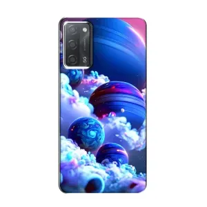 Чехлы КОСМОС для OPPO A55 (Синие планеты)