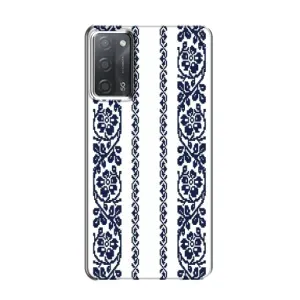 Силиконовый Чехол на OPPO A55 с картинкой Вышиванки (Синяя вышиванка)