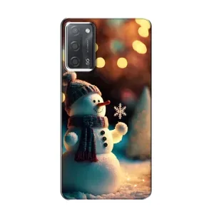 Чехлы на Новый Год OPPO A55 (Снеговик праздничный)