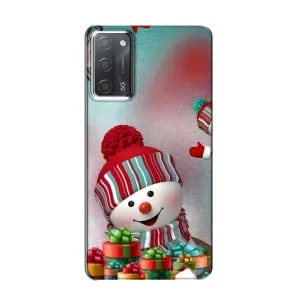 Чехлы на Новый Год OPPO A55 (Снеговик в шапке)