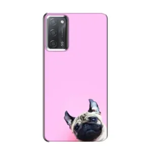 Бампер для OPPO A55 с картинкой "Песики" (Собака на розовом)