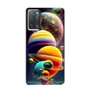 Чехол (ТПУ) с планетами на OPPO A55 (Солнечна система)