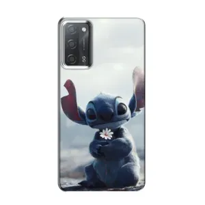 Чехол с рисунком Стич для OPPO A55 (Стич с цветочком)