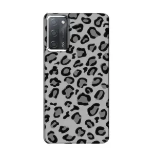 Чехол с леопардовым принтом на OPPO A55 (Темный леопрад)