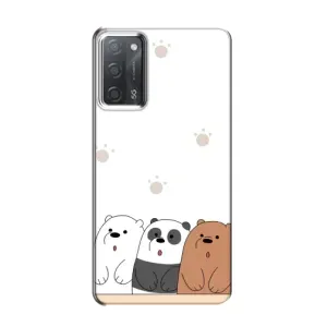 Чехлы с изображением разных животных для OPPO A55 (Удивленные медвеженки)