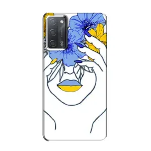 Чехол на OPPO A55 Украинский дизайн (Украинка на всю голову)