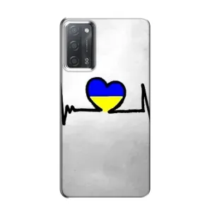 Силиконовый Чехол на OPPO A55 (Я-Украина) (Украинская кардиограмма)