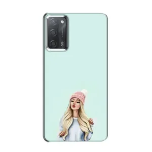 Силиконовый Чехол на OPPO A55 с картинкой Стильных Девушек (В шапке)