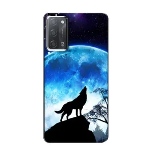 Чехол с Волком на OPPO A55 (Воет на луну)