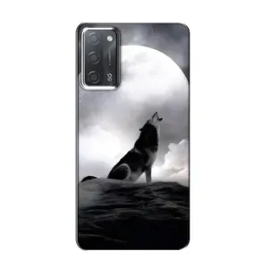 Чехол с Волком на OPPO A55 (Волк и луна)