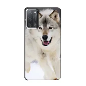 Чехол с Волком на OPPO A55 (Волк на снегу)
