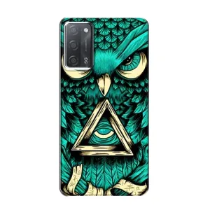 Чехлы с принтом СОВЫ для OPPO A55 (Зеленая сова)