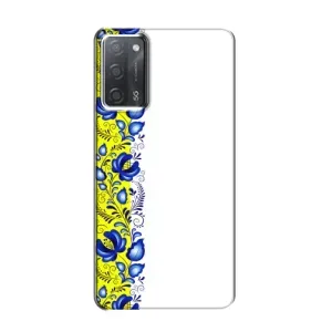 Силиконовый Чехол на OPPO A55 с картинкой Вышиванки (Желто-синяя вышиванка)