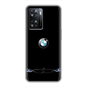 Силиконовый бампер с картинкой машины на Oppo a57s (Черный BMW)