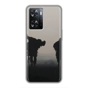 Чехлы на военную тематику для Oppo a57s (Бой солдат)