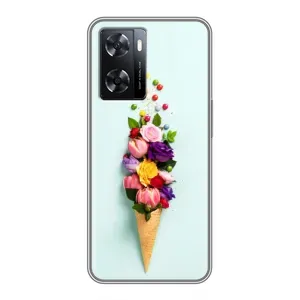 Чохли з тематикою "КВІТИ" на Oppo a57s (Квітка-морозиво)