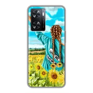 Чехол с рисунком «Девушка на поле» для OPPO A57s