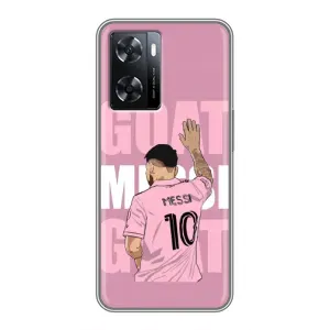 Чехлы Лео Месси в Майами на Oppo a57s (GOAT MESSI)