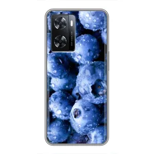 Чехол с изображением вкусной еды для Oppo a57s (Голубика)