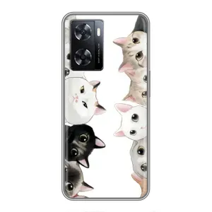 Силіконовий чохол з котиком для Oppo a57s (Коти)