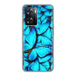 Силиконовый бампер с картинкой животных для Oppo a57s (Крылья бабочек)