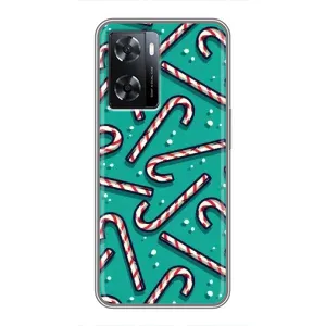 Силіконовий бампер на різдво для Oppo a57s (Льодяники)