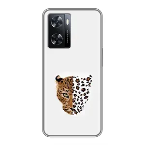 Чехол с рисунком «Леопард на белом» для OPPO A57s