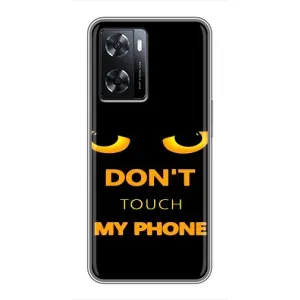 Чехол с Прикольным принтом на Oppo a57s (Не трогай мой телефон)