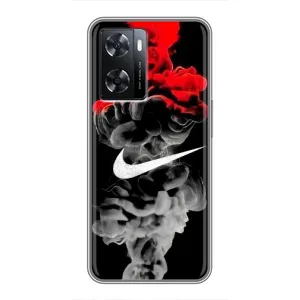 Силиконовый Чехол на Oppo a57s с картинкой Nike (Nike дым)