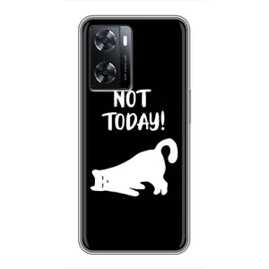 Бампер с изображением Котиков для Оппо a57s (Not Today)
