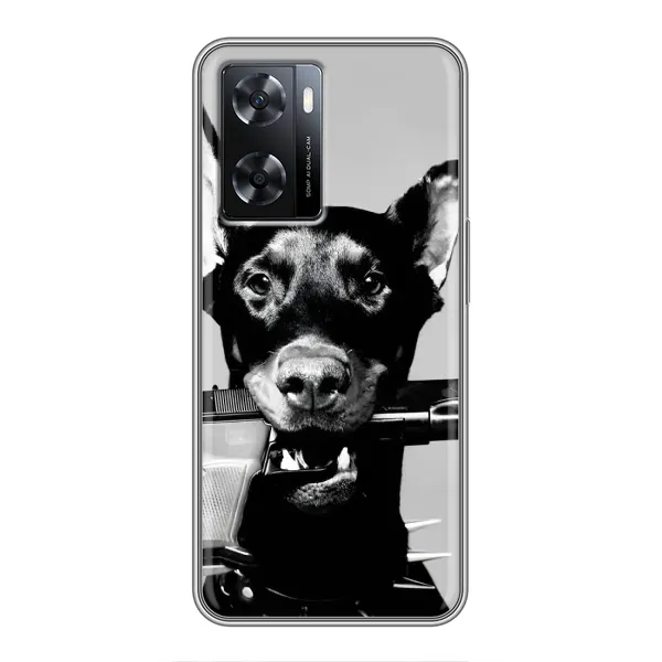 Чехол с рисунком «Опасный доберман» для OPPO A57s Чехол с рисунком «Опасный доберман» для OPPO A57s