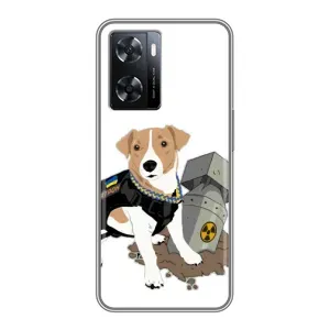 Чехол с принтом Собаки Патрон для Oppo a57s (Пёс Патрон с ракетой)