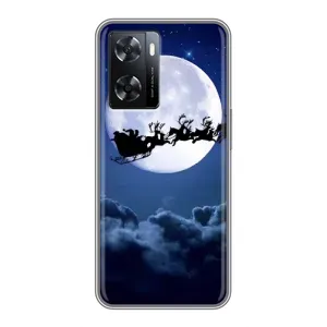 Чохол Санта Клаус для Oppo a57s (Санта - місяць)