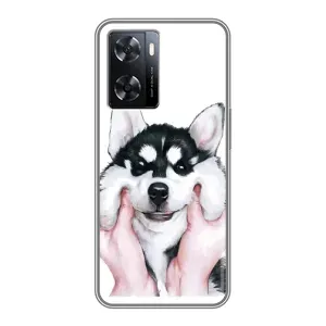 Бампер для Oppo a57s с картинкой "Песики" (Собака Хаски)