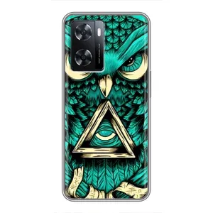 Чехлы с принтом СОВЫ для Oppo a57s (Зеленая сова)