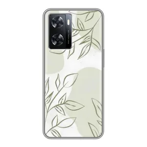 Чохол квітковий дизайн для Oppo a57s (Зелений дизайн)