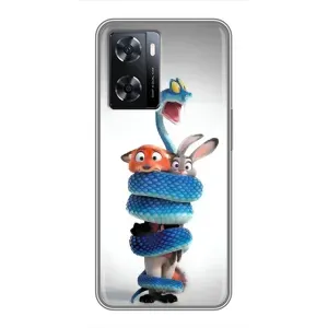 Силіконовий чохол з принтом Зоотрополіс для Oppo a57s (Змія Зоо)